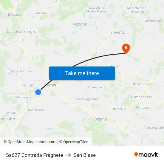 Ss627 Fragnete District to San Biase map
