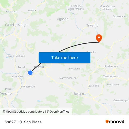 SS627 to San Biase map