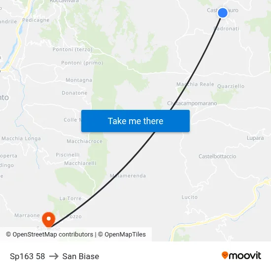 SP163 58 to San Biase map