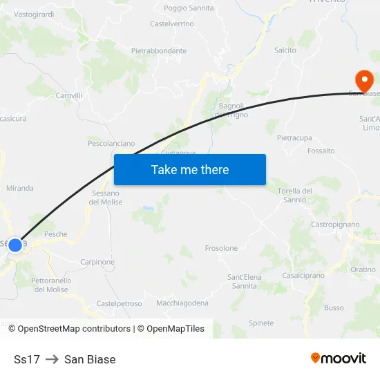 SS17 to San Biase map
