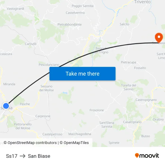SS17 to San Biase map