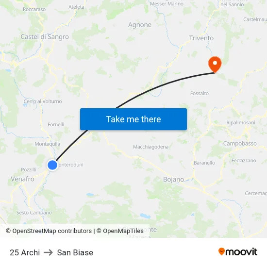 25 Archi to San Biase map