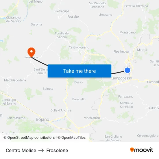 Centro Molise to Frosolone map