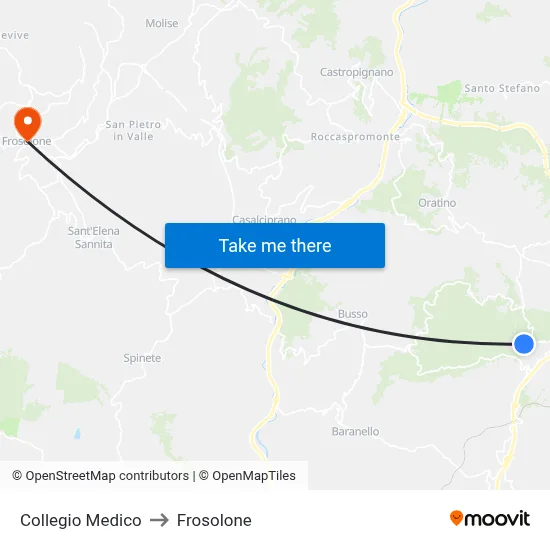 Medical College to Frosolone map