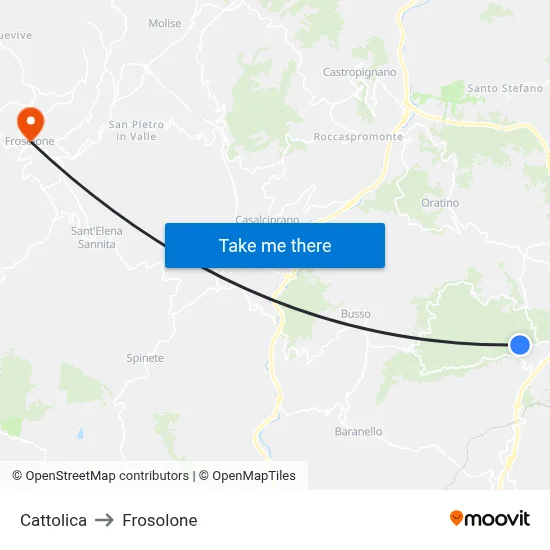 Cattolica to Frosolone map
