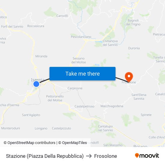 Stazione (Piazza Della Repubblica) to Frosolone map