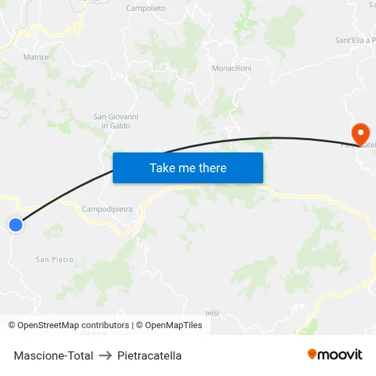 Mascione-Total to Pietracatella map