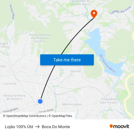 Lojão 100% Útil to Boca Do Monte map