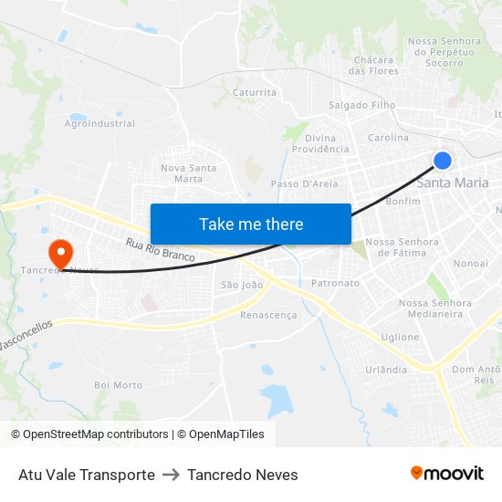 Atu Vale Transporte to Tancredo Neves map