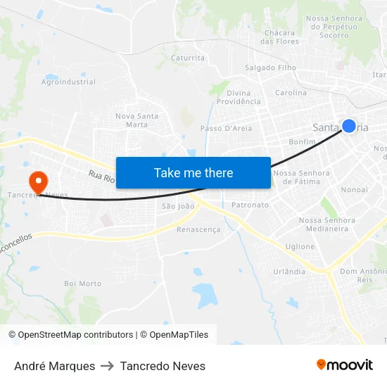 André Marques to Tancredo Neves map