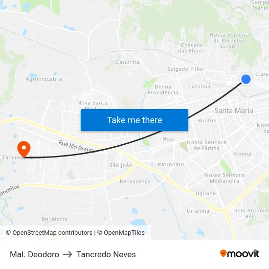 Mal. Deodoro to Tancredo Neves map