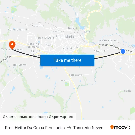 Prof. Heitor Da Graça Fernandes to Tancredo Neves map