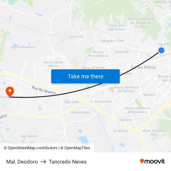 Mal. Deodoro to Tancredo Neves map