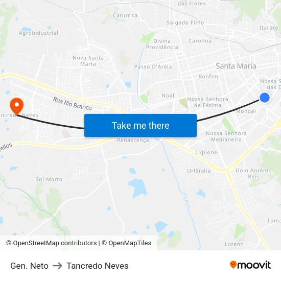 Gen. Neto to Tancredo Neves map