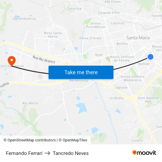 Fernando Ferrari to Tancredo Neves map