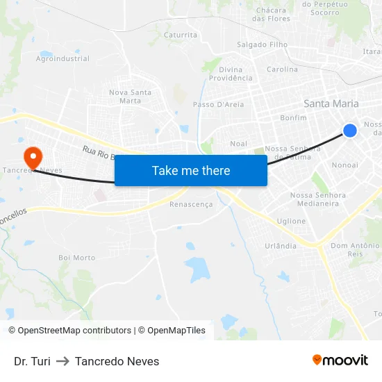 Dr. Turi to Tancredo Neves map