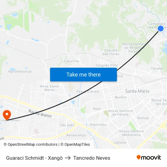 Guaraci Schmidt - Xangô to Tancredo Neves map