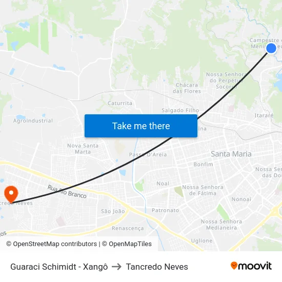 Guaraci Schimidt - Xangô to Tancredo Neves map