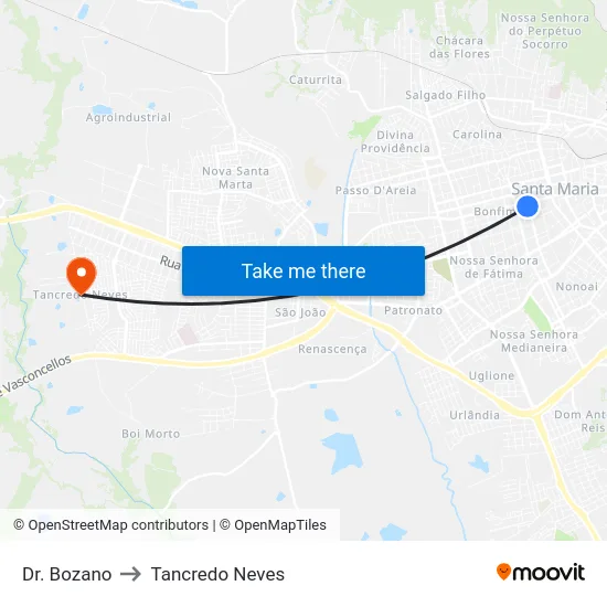 Dr. Bozano to Tancredo Neves map