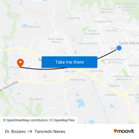 Dr. Bozano to Tancredo Neves map