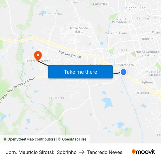 Jorn. Maurício Sirotski Sobrinho to Tancredo Neves map