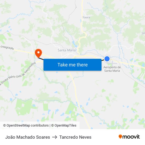 João Machado Soares to Tancredo Neves map