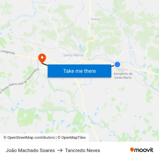 João Machado Soares to Tancredo Neves map