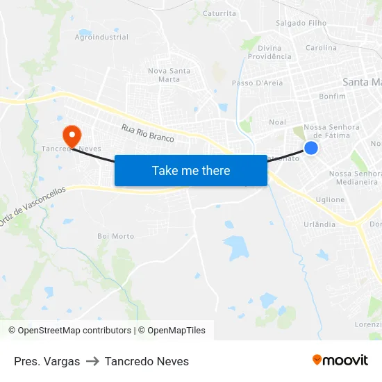 Pres. Vargas to Tancredo Neves map