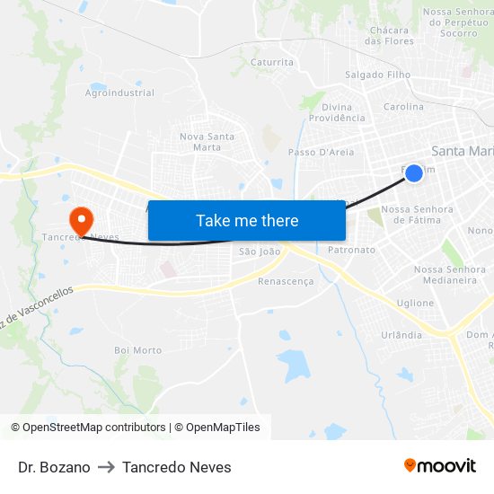 Dr. Bozano to Tancredo Neves map