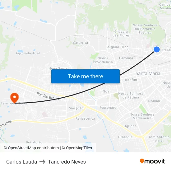 Carlos Lauda to Tancredo Neves map