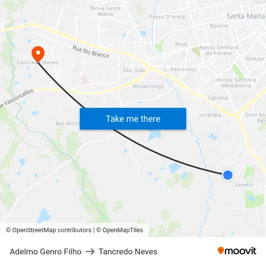 Adelmo Genro Filho to Tancredo Neves map