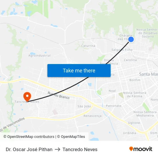 Dr. Oscar José Pithan to Tancredo Neves map