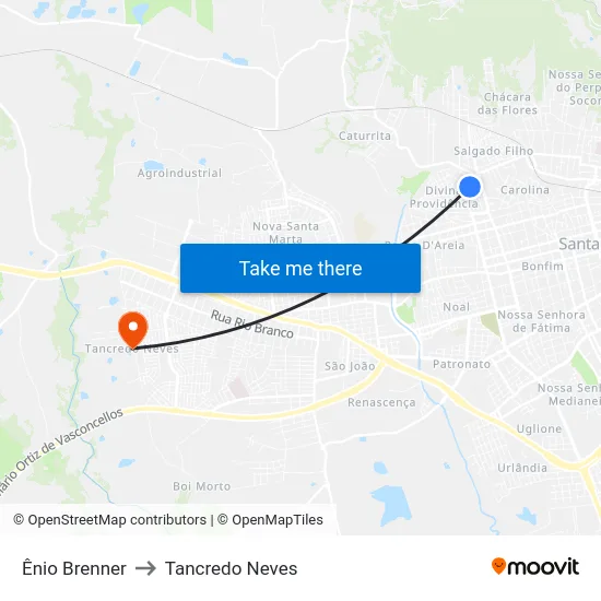 Ênio Brenner to Tancredo Neves map
