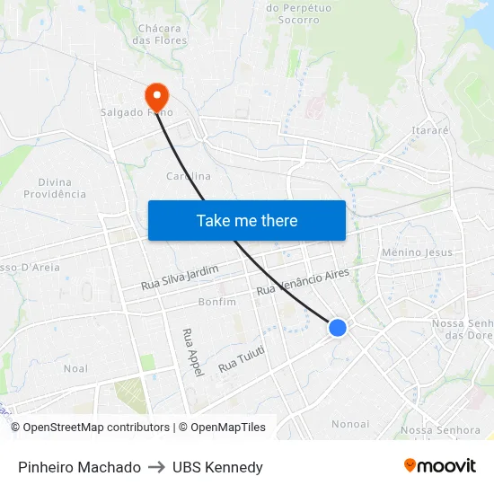 Pinheiro Machado to UBS Kennedy map