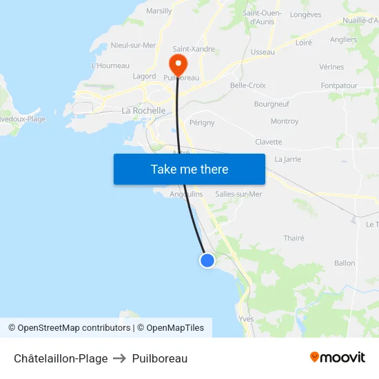 Châtelaillon-Plage to Puilboreau map