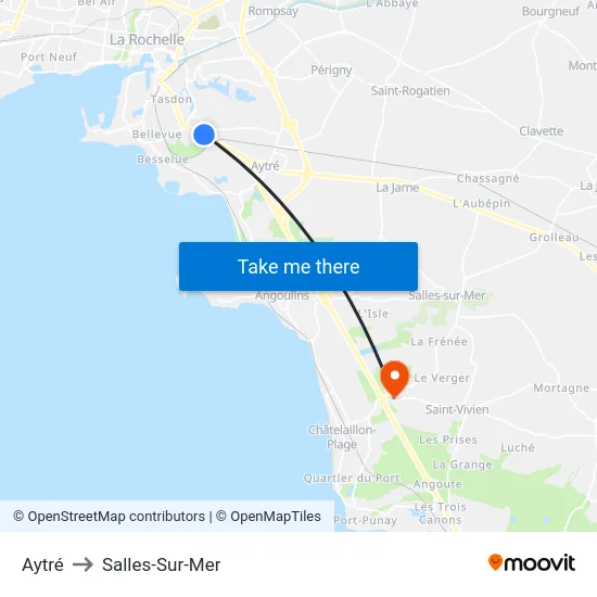Aytré to Salles-Sur-Mer map