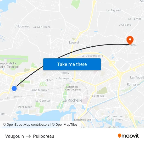 Vaugouin to Puilboreau map