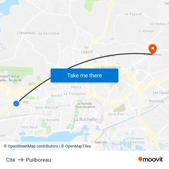 Cité to Puilboreau map