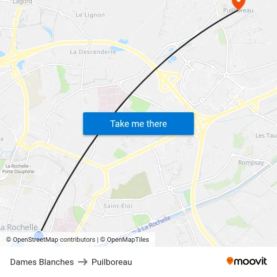 Dames Blanches to Puilboreau map