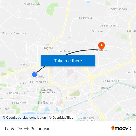La Vallée to Puilboreau map