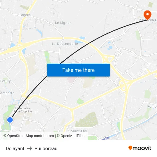 Delayant to Puilboreau map