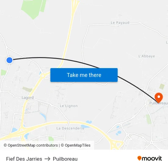 Fief Des Jarries to Puilboreau map