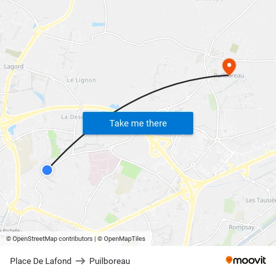 Place De Lafond to Puilboreau map