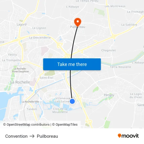 Convention to Puilboreau map