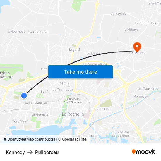 Kennedy to Puilboreau map