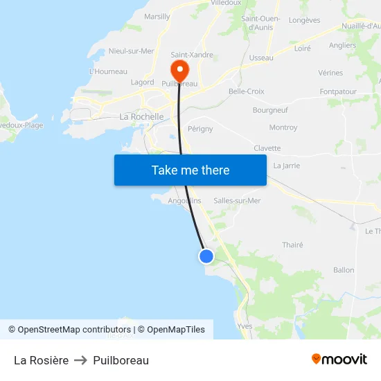 La Rosière to Puilboreau map