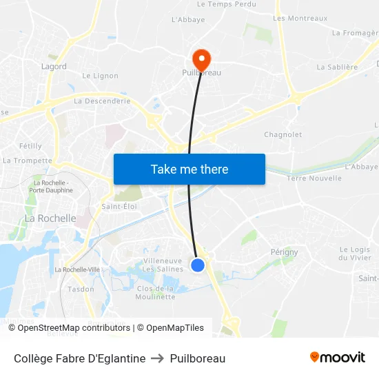 Collège Fabre D'Eglantine to Puilboreau map