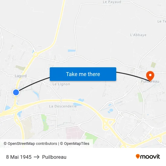 8 Mai 1945 to Puilboreau map