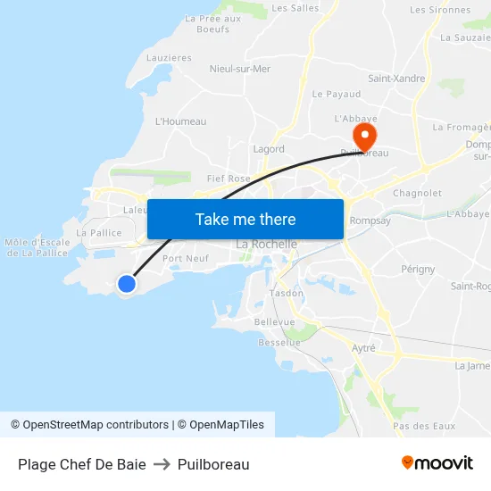 Plage Chef De Baie to Puilboreau map