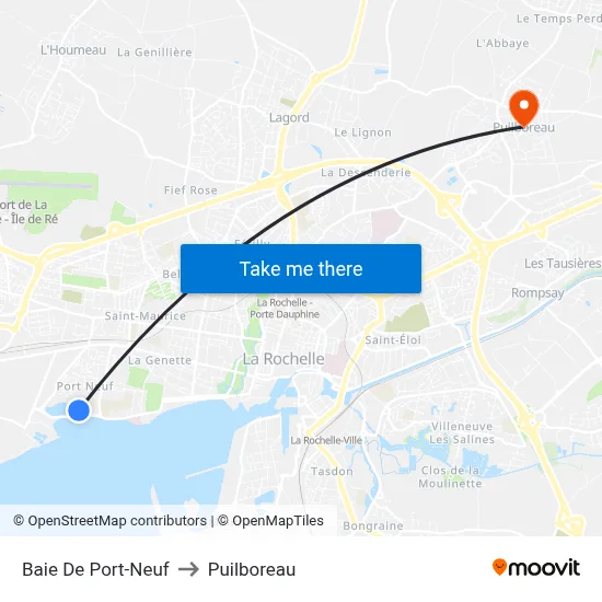 Baie De Port-Neuf to Puilboreau map
